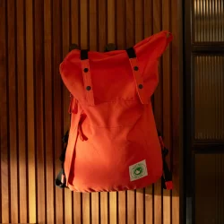 Pickle Bag Roll Top backpack by Cora and Spink Orange 1 of 9