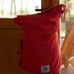 Pickle Bag Roll Top backpack by Cora and Spink Orange 6 of 9